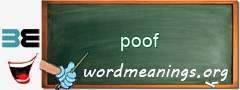 WordMeaning blackboard for poof